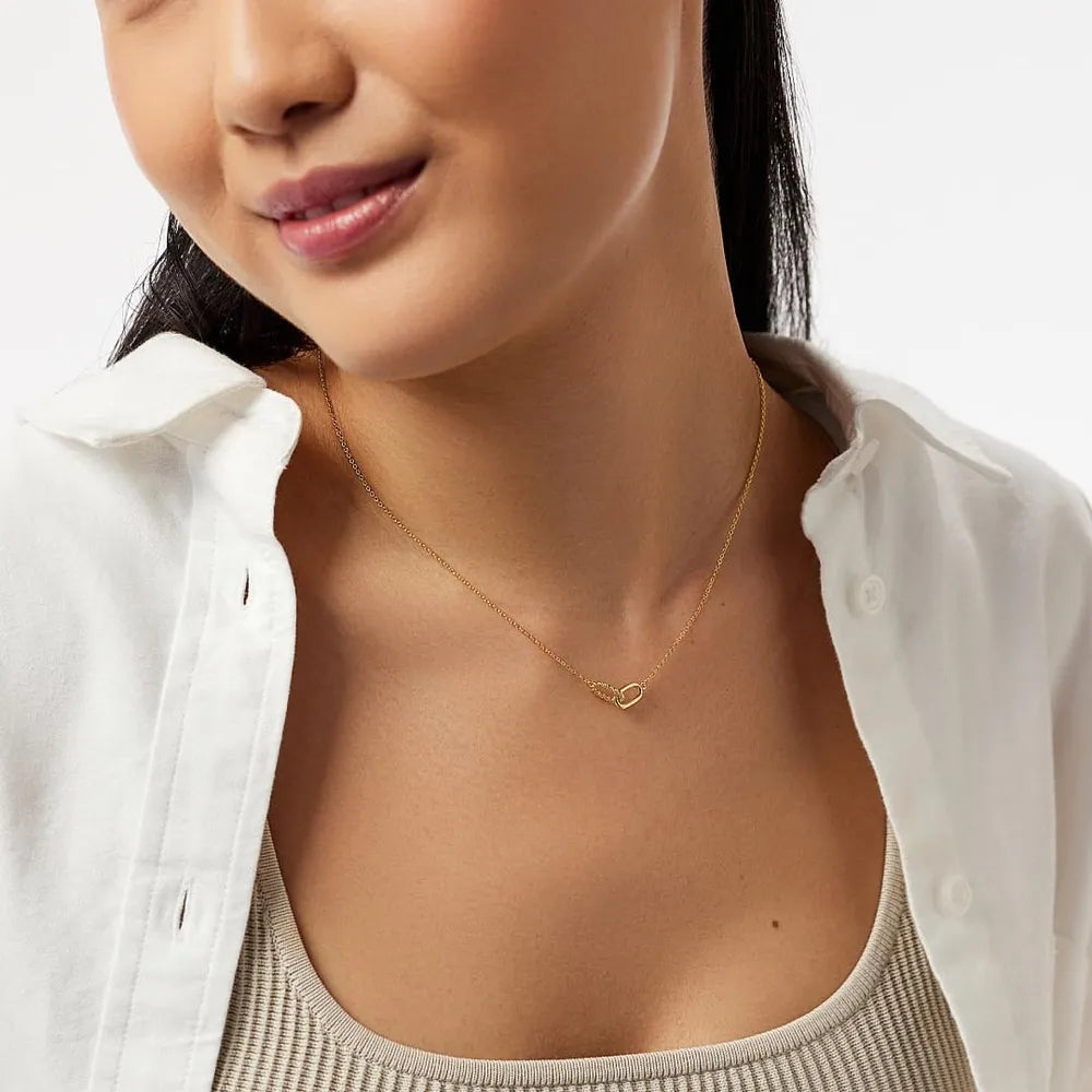QUEVN Interlocked Steel Necklace