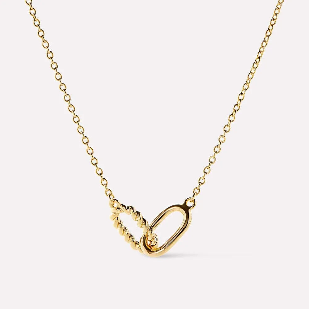 QUEVN Interlocked Steel Necklace